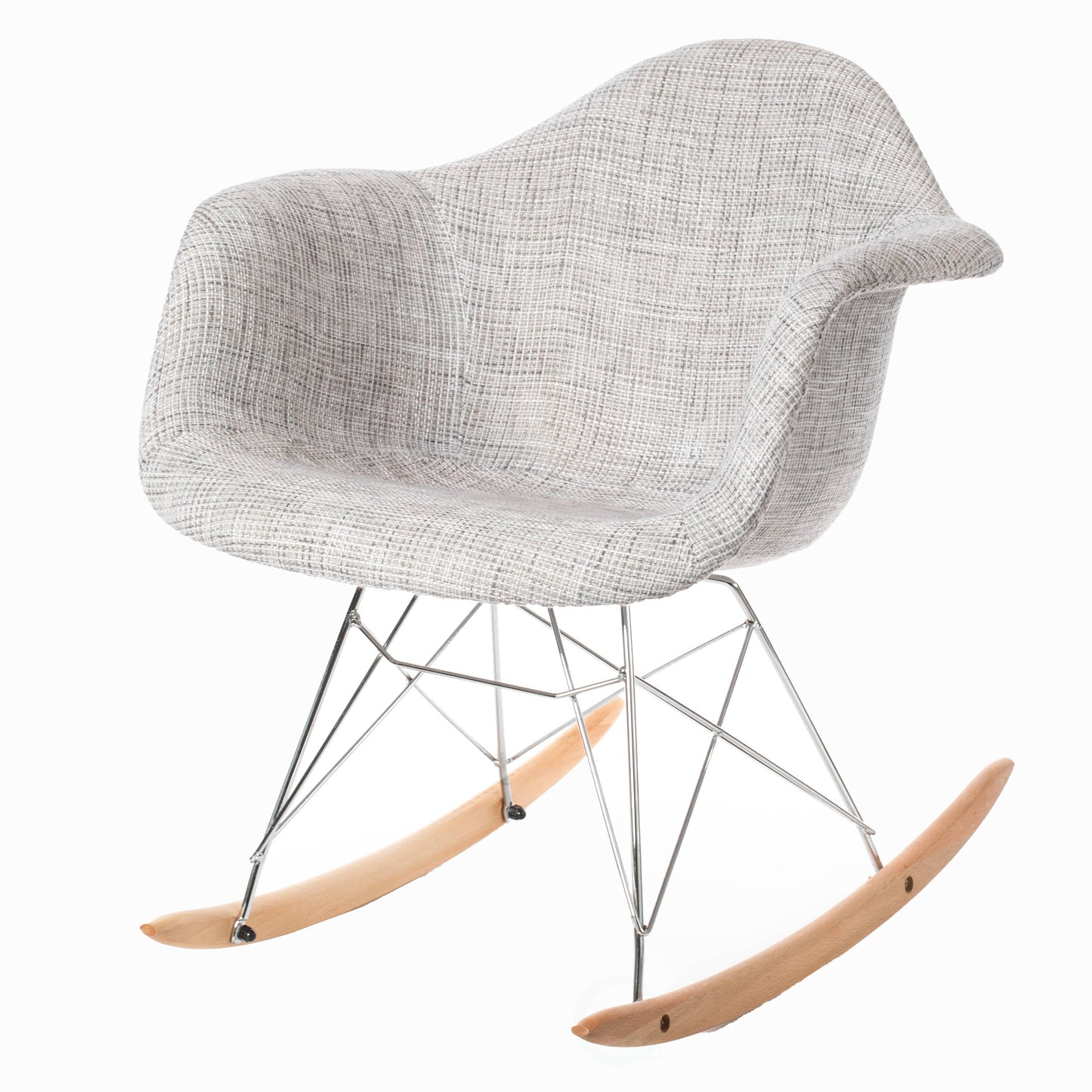 Modern Style Fabric Rocking Chair RAR Shell Dining Arm Chair