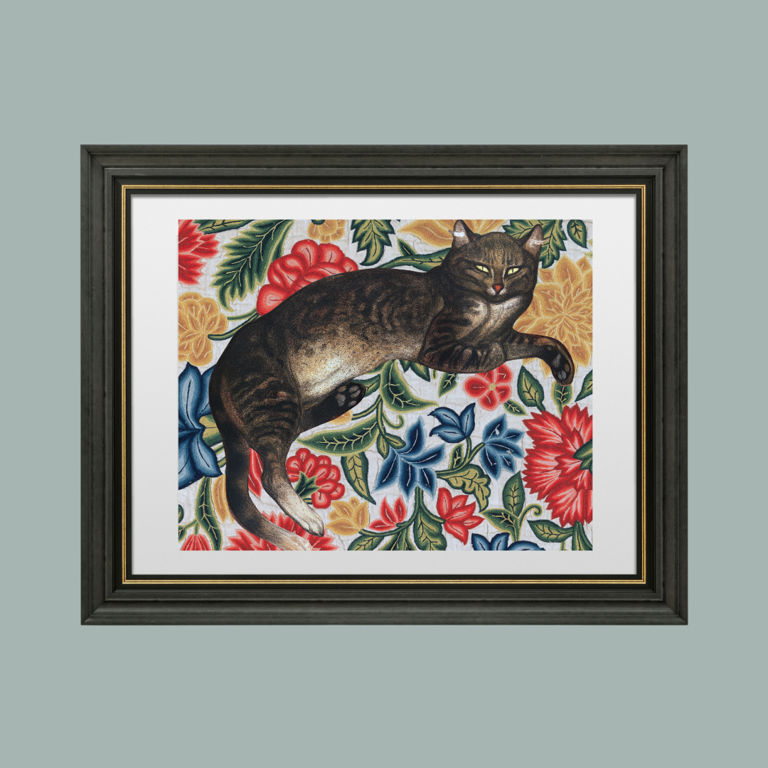 Lounging Cat Art Print