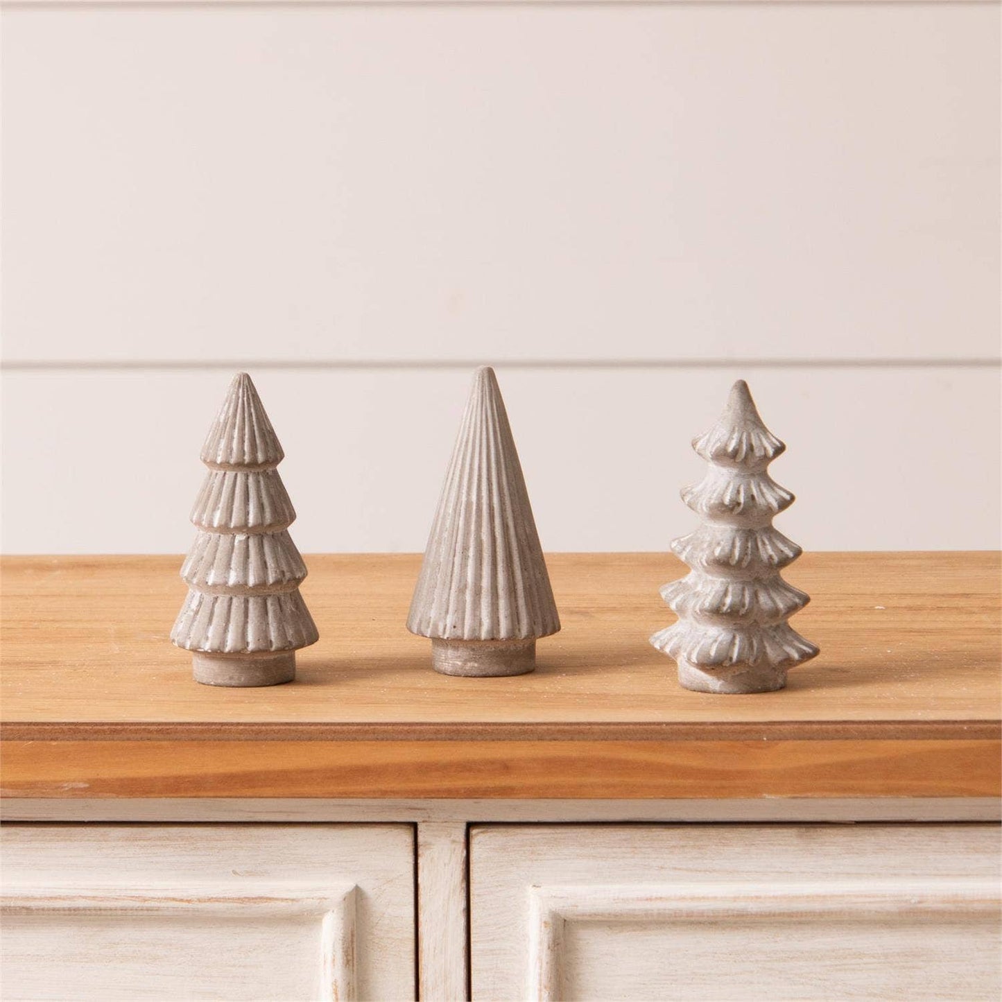 Mini Cement Christmas Trees (Pk/03 Ast)