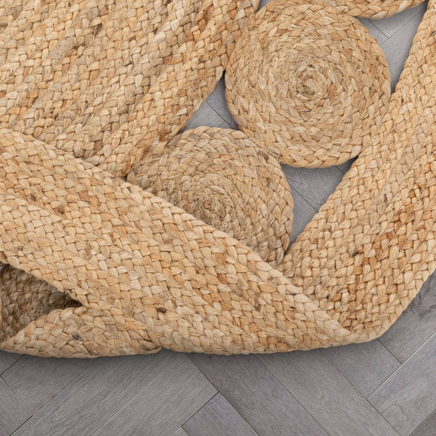 Oleana Farmhouse Jute Rug Hand-Woven Basket Weave Jute Rug