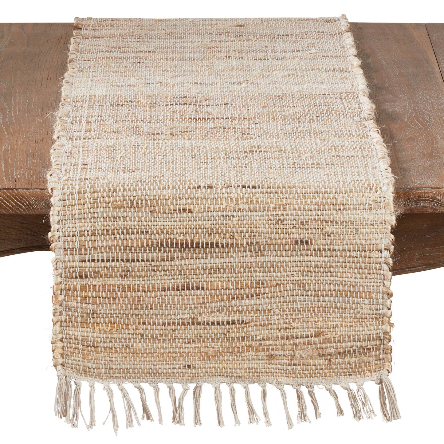 Neutral beige Jute Chindi Runner