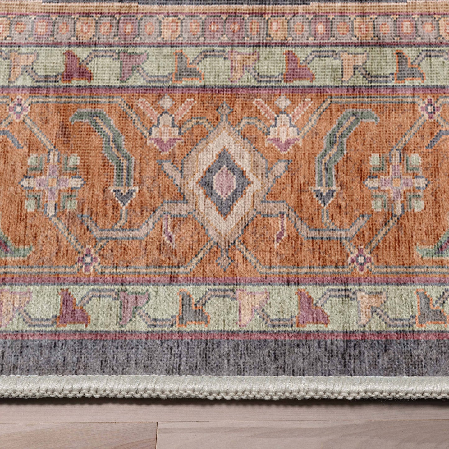 Paris Vintage Oriental Persian Flat-Weave Rug