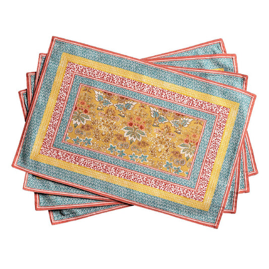 Marquise 100% Cotton Placemats 13" X 19" - Set Of 4