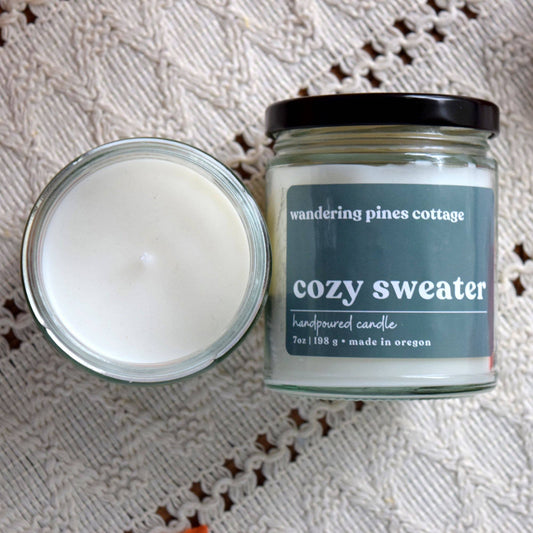 Cozy Sweater Fall Candle - 7 oz Glass Jar Candle