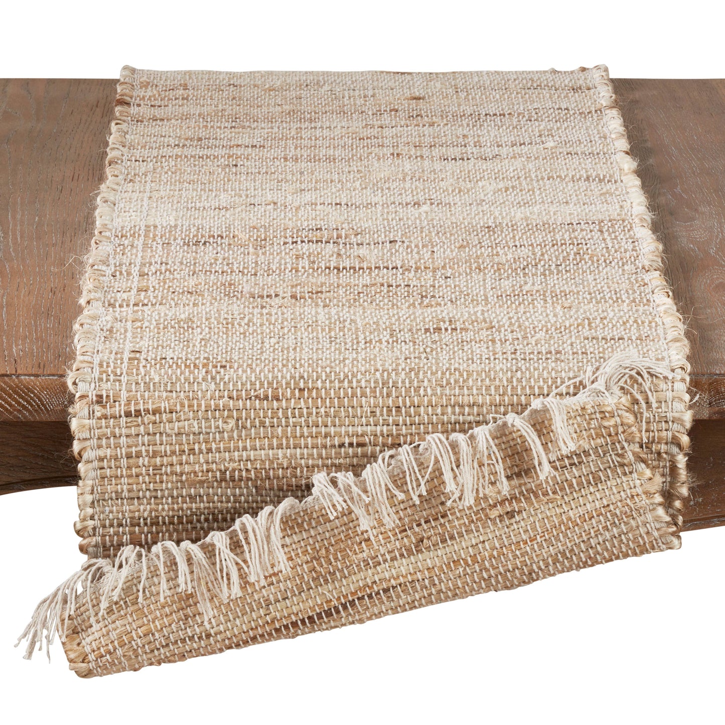 Neutral beige Jute Chindi Runner