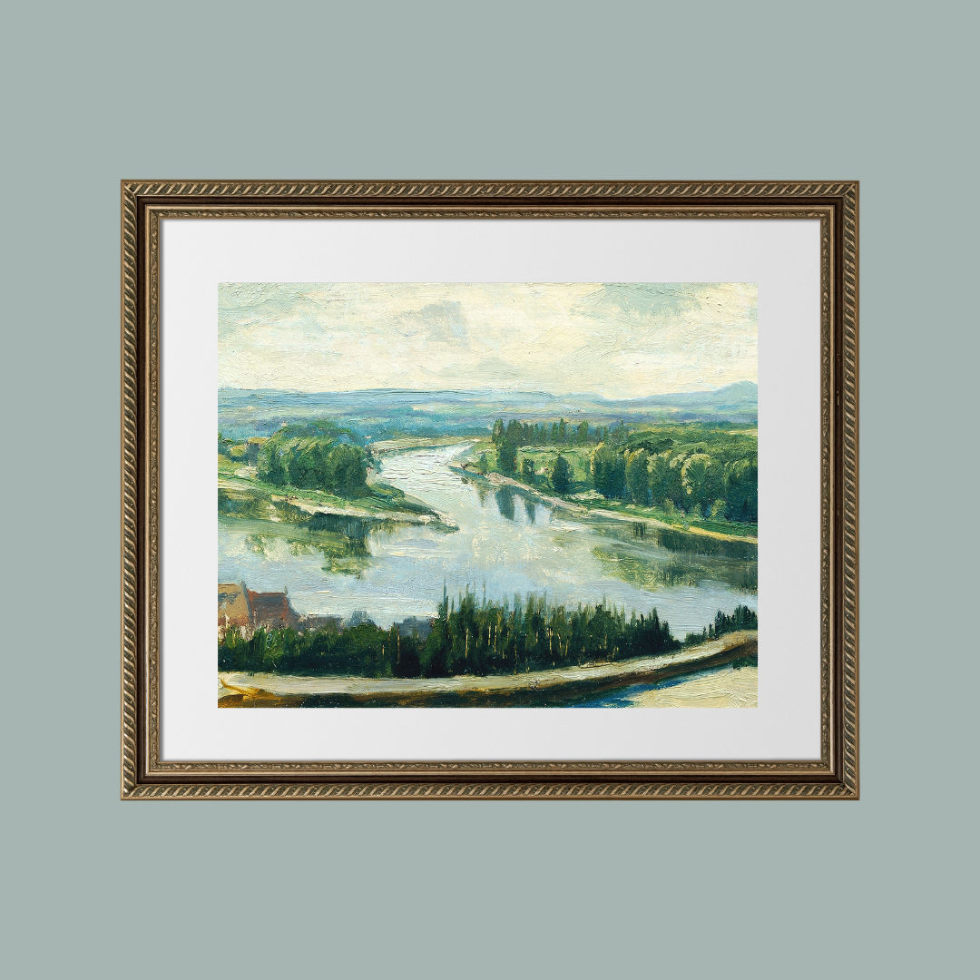 Valley River Landscape Art Print