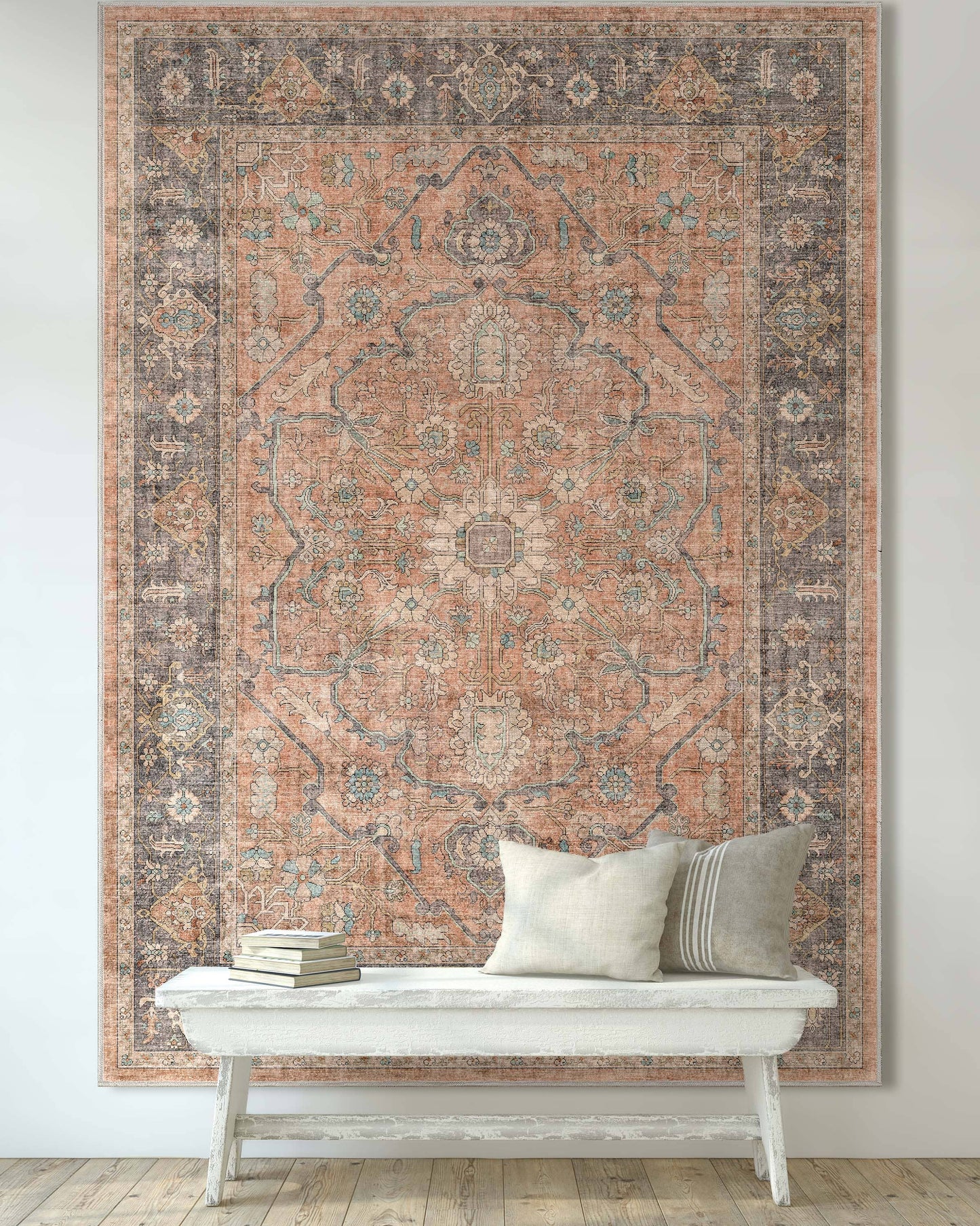 Antigua Vintage Persian Oriental Flat-Weave Rug