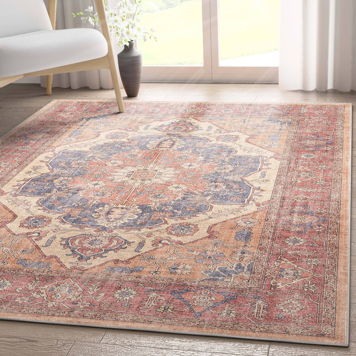 Antigua Vintage Persian Oriental Flat-Weave Rug