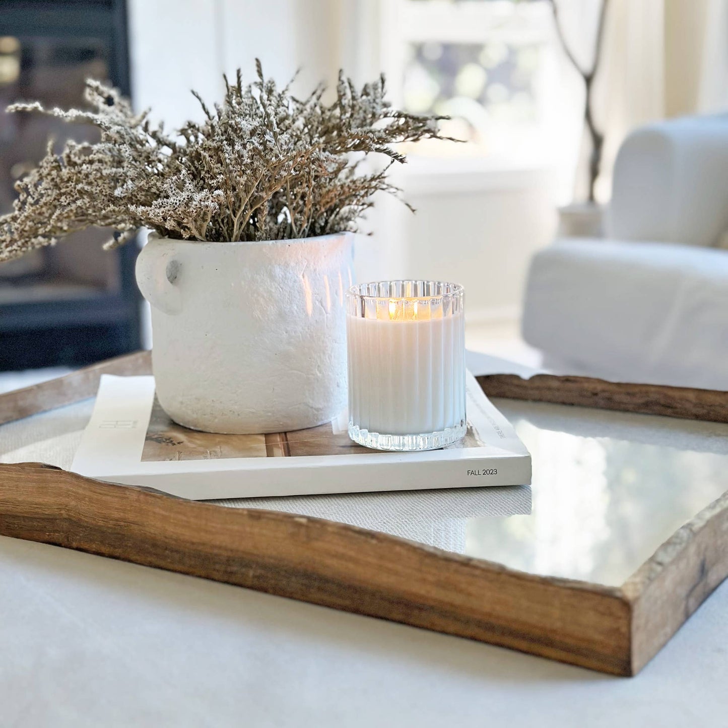 GRACE | Sea Salt + Sage Fluted Coconut Wax Candle