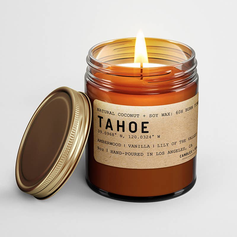 Lake Tahoe California Candle: Natural Coconut Soy Wax Candle