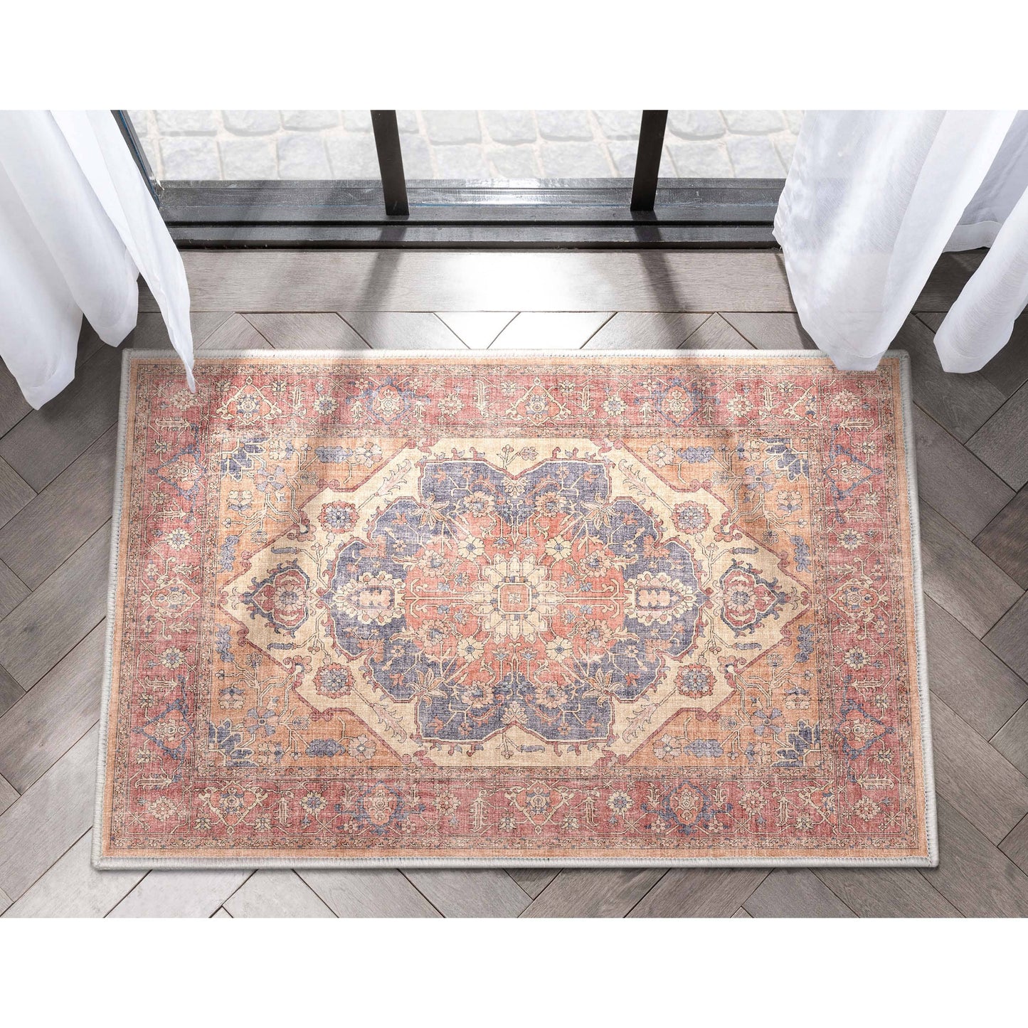 Antigua Vintage Persian Oriental Flat-Weave Rug