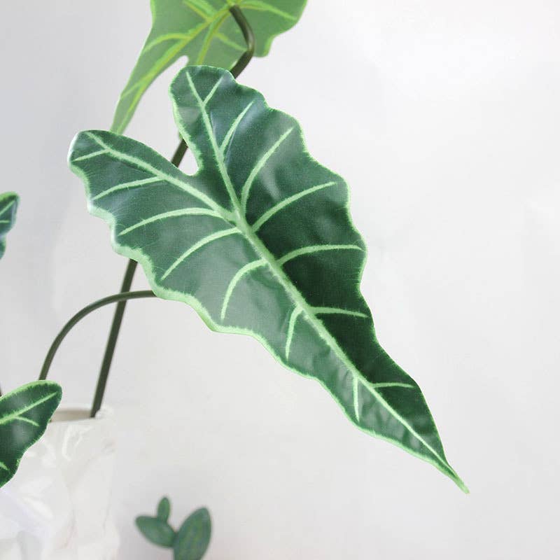 28" Artificial Alocasia Leaf Spray