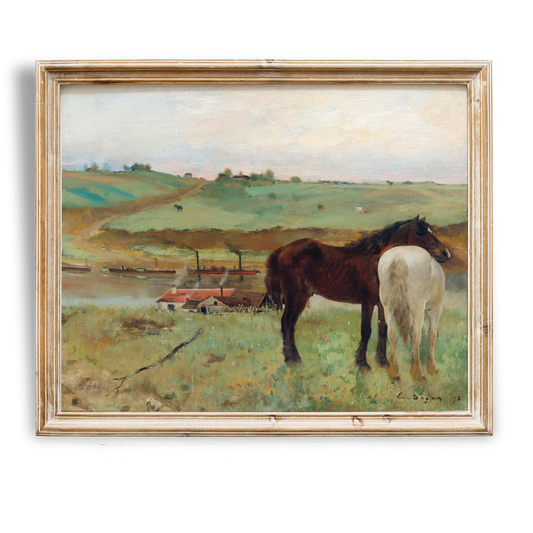 Vintage Western Horse Painting  | Desert Wall Art