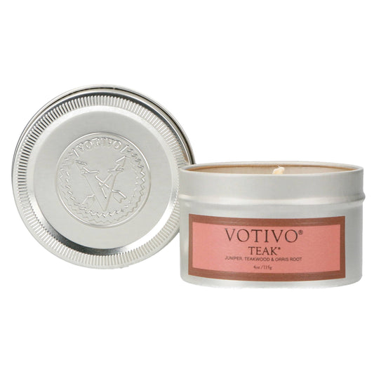 Aromatic Travel Tin Candle - Teak