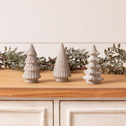 Mini Cement Christmas Trees (Pk/03 Ast)