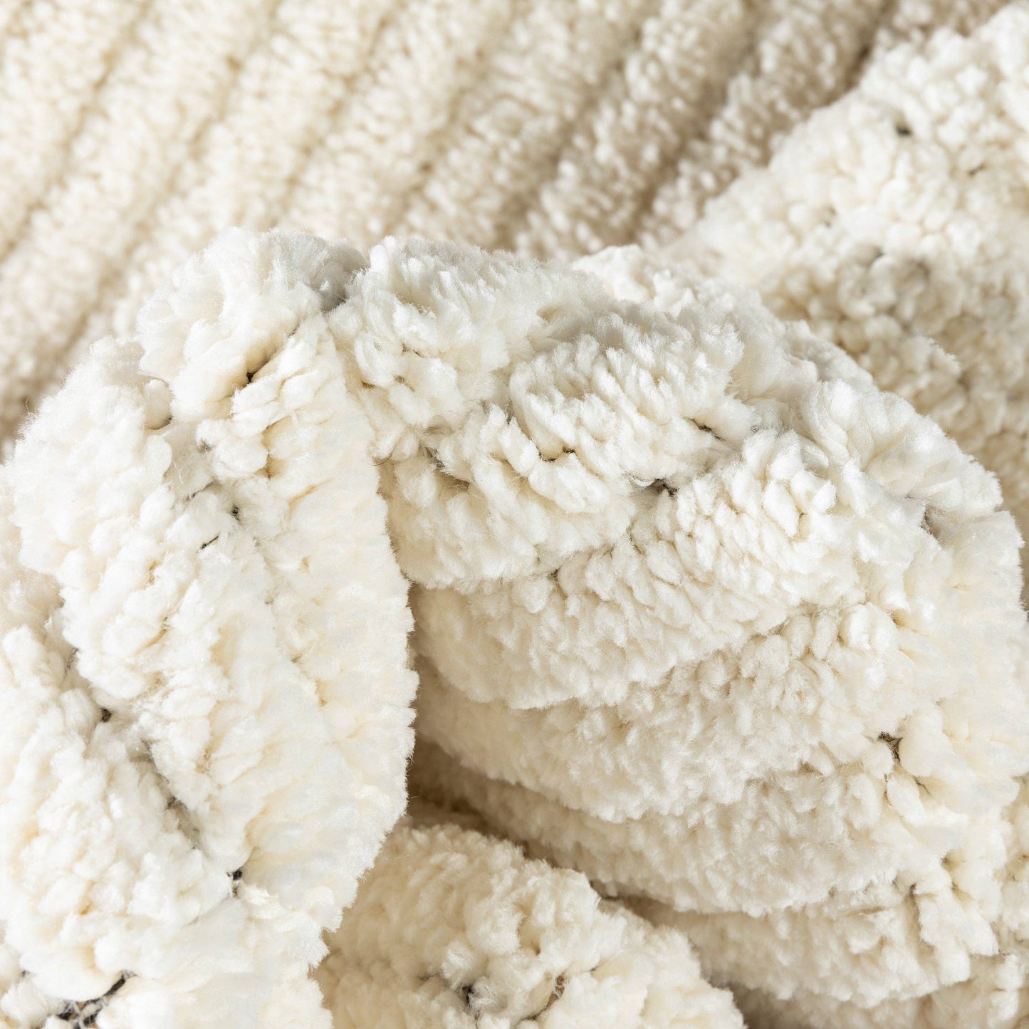 Monroe Solid & Striped Textured Ivory Ultra Soft