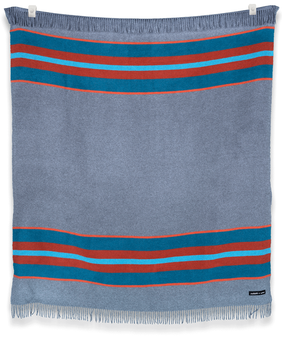 Sakcloth & Ashes Throw Blanket (Camp Rapids) Wool Blanket, soft