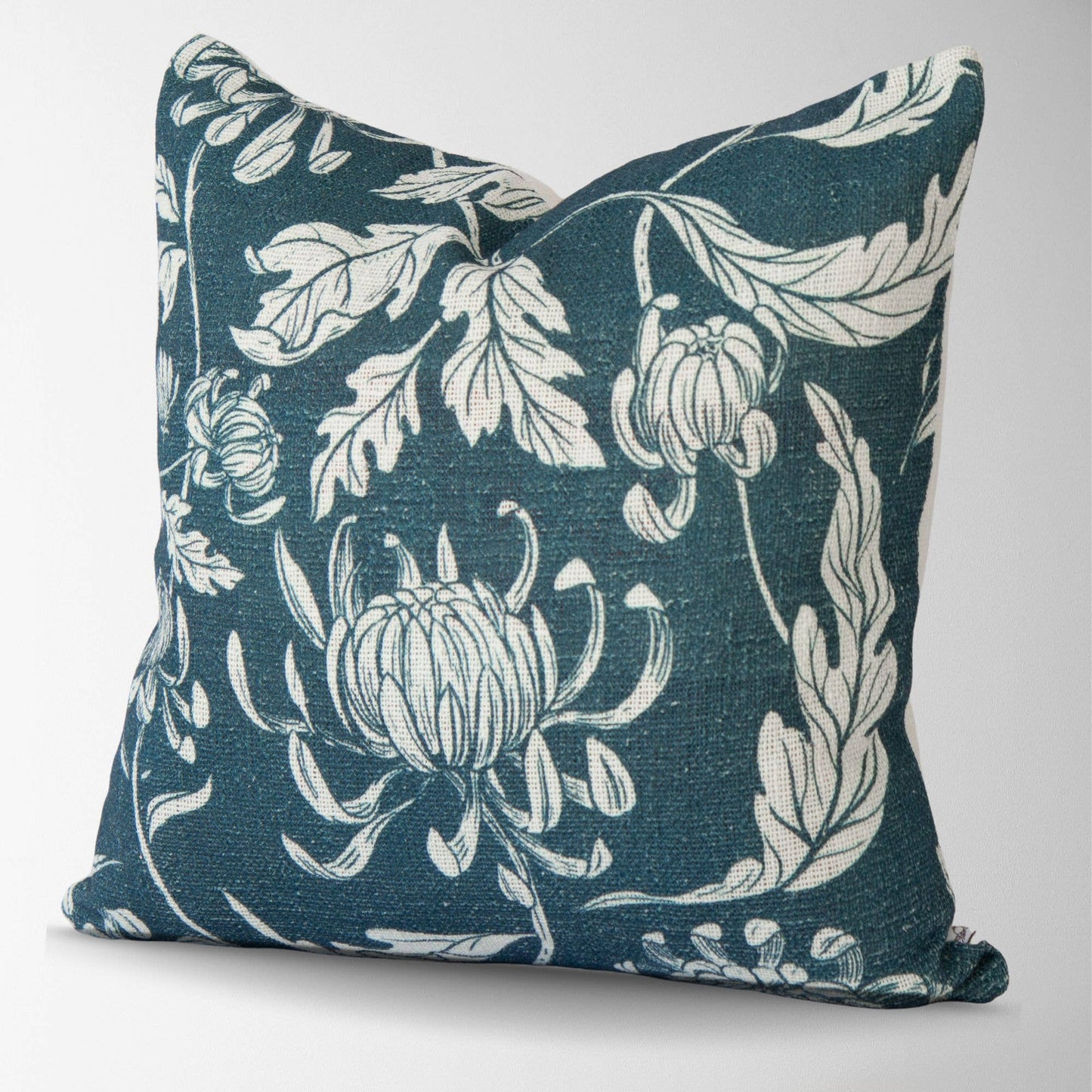 Everly Vintage Peony Block Print Floral Pillow Cover