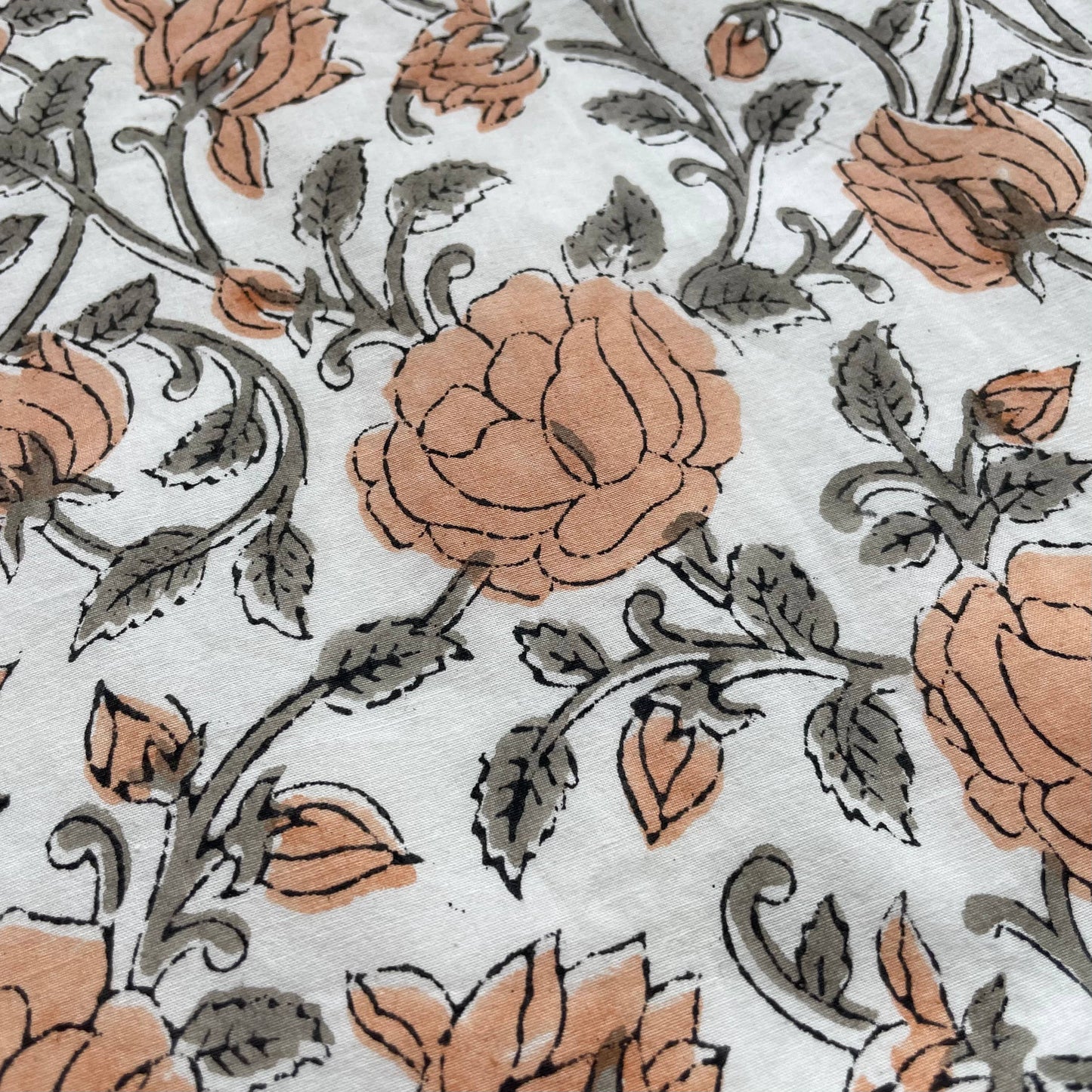 18x18 cotton peach greyblock print vintage roses square pillow