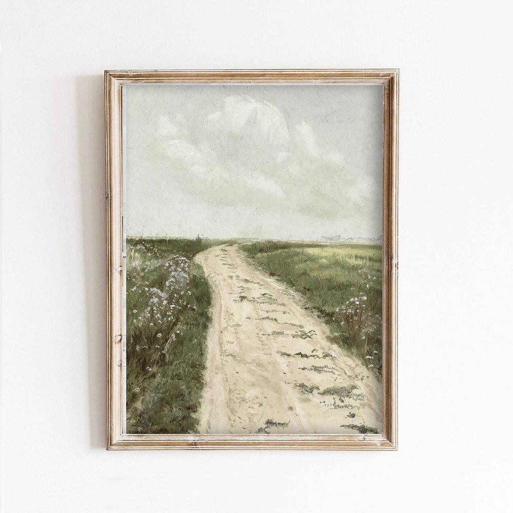 Vintage Dirt Road Art Print