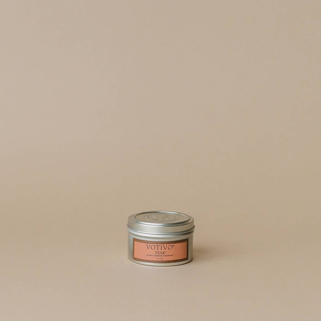 Aromatic Travel Tin Candle - Teak