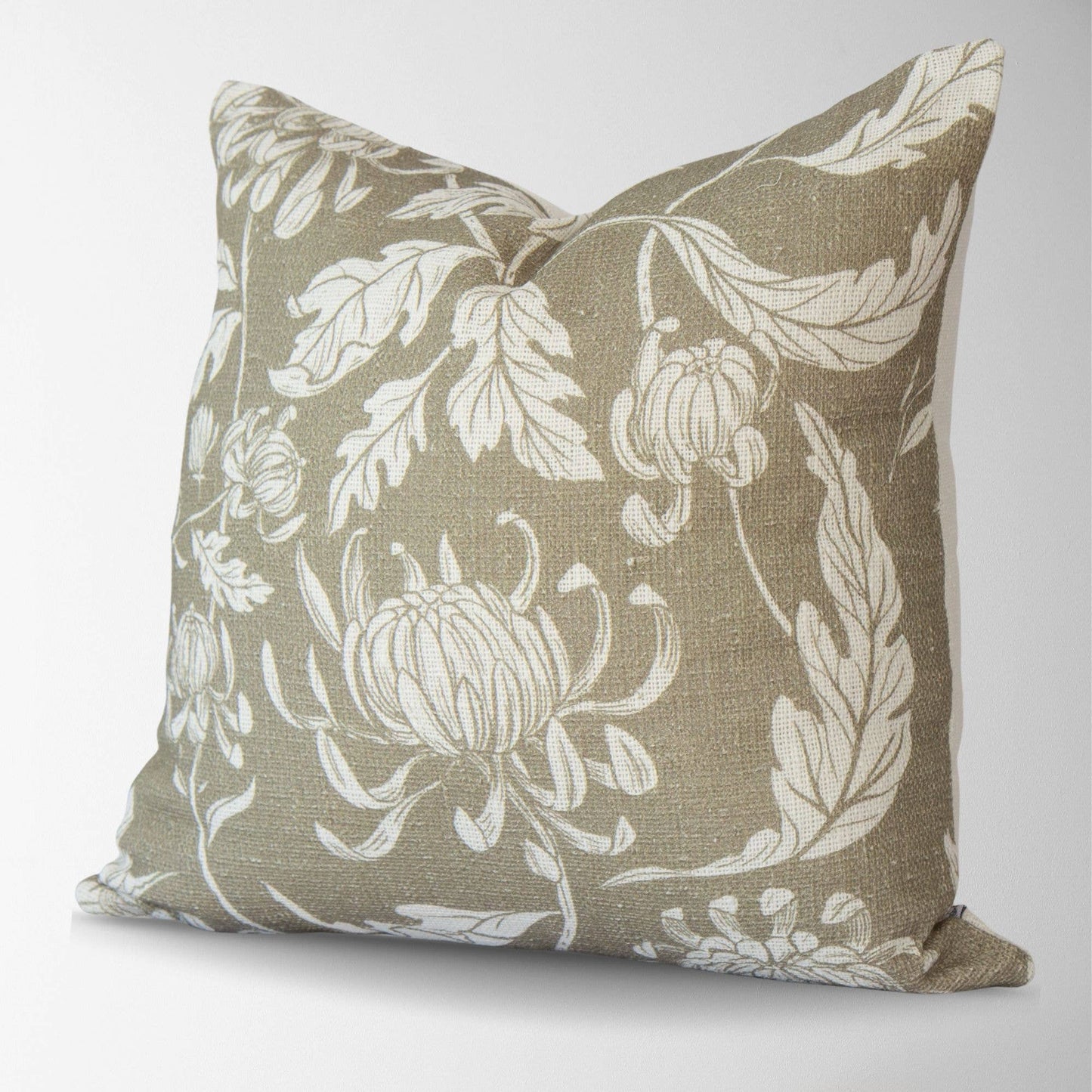 Everly Vintage Peony Block Print Floral Pillow Cover