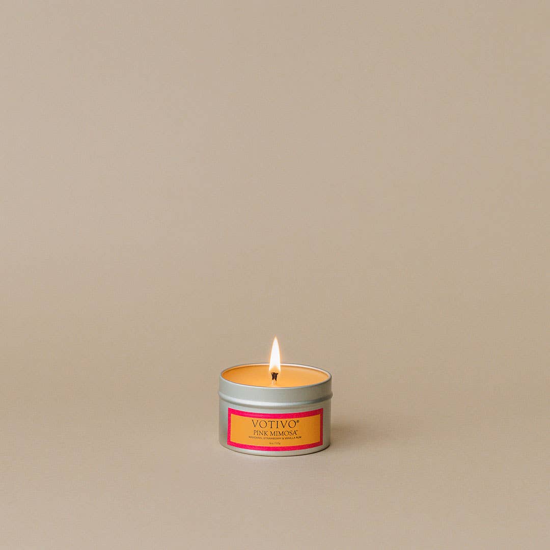 Aromatic Travel Tin Candle - Pink Mimosa