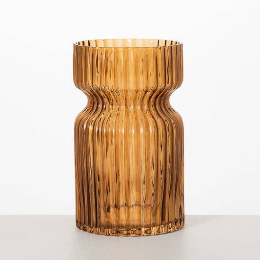 Amer Glass Ribbed Vase