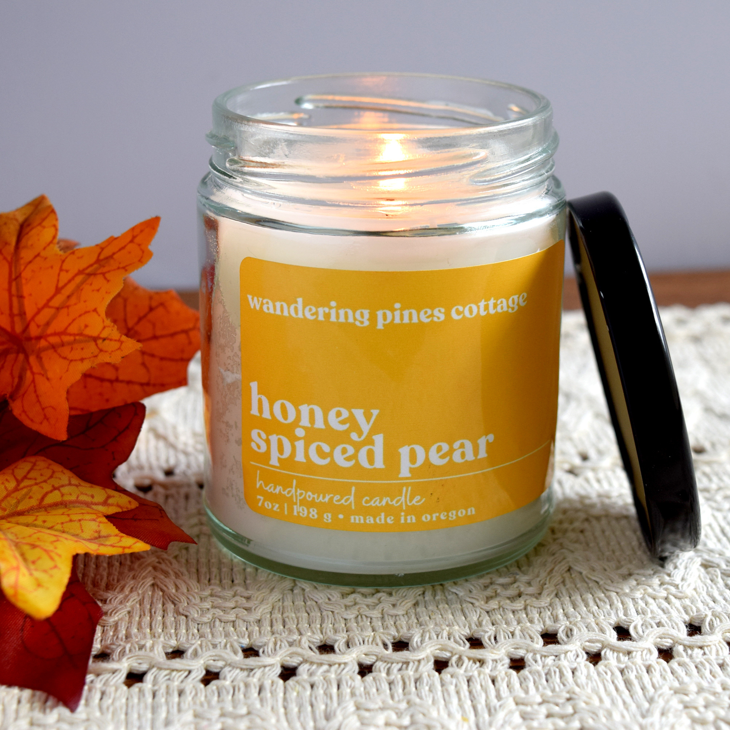 Honey Spiced Pear Candle - 7 oz Glass Jar Candle