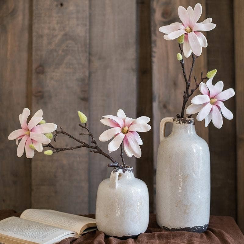 Artificial Flower Magnolia Flower Stem 21" Tall