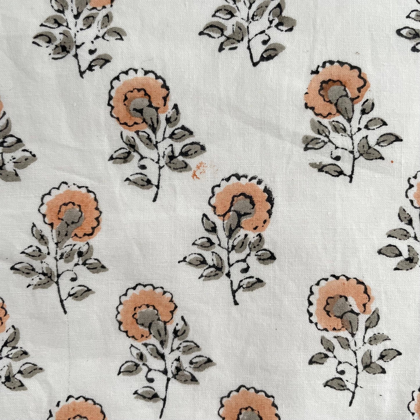 18x18 cotton peach vintage floral buds square pillow