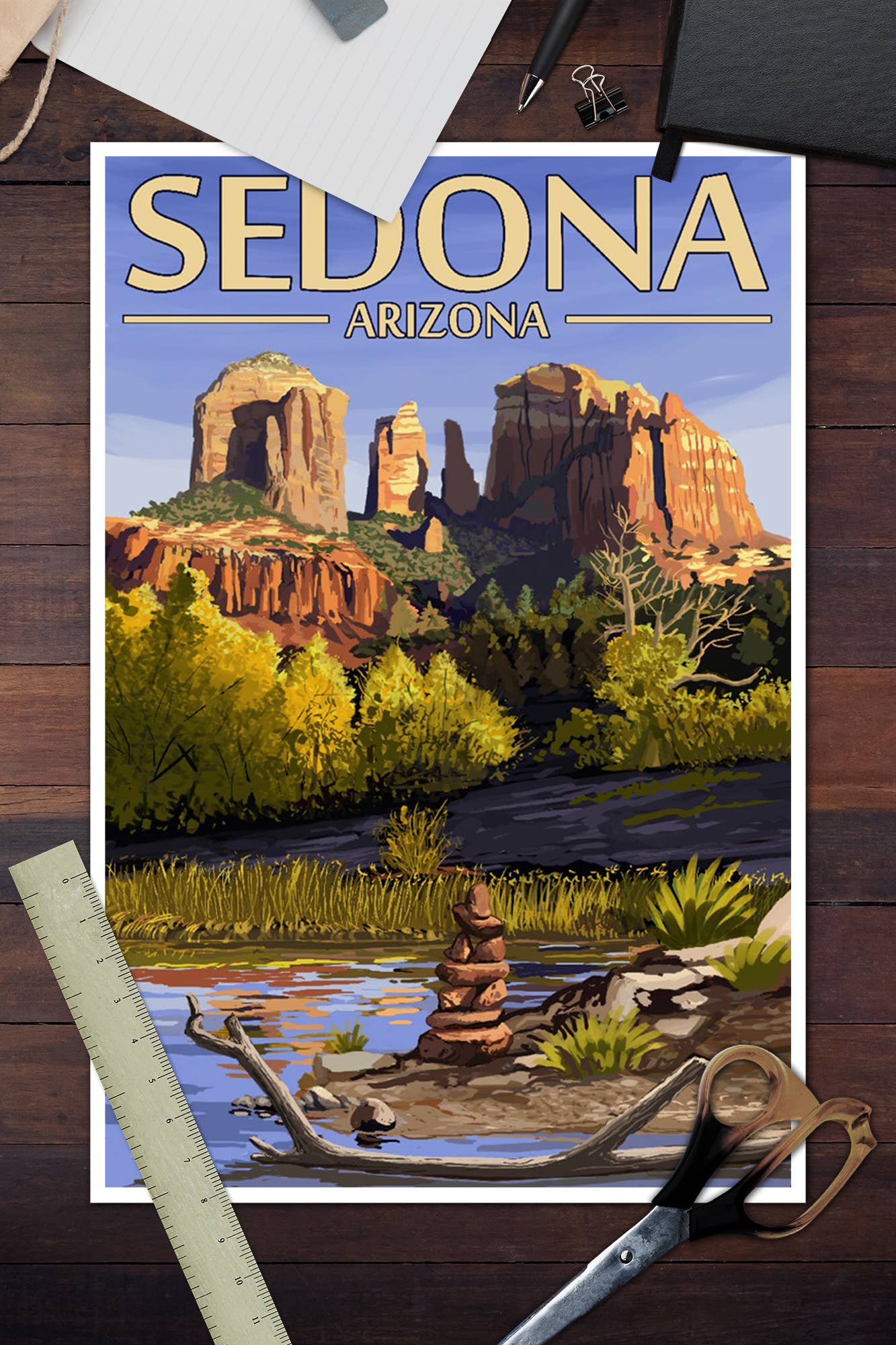 Sedona, Arizona, Cathedral Rock Wall Decor (9 Options)