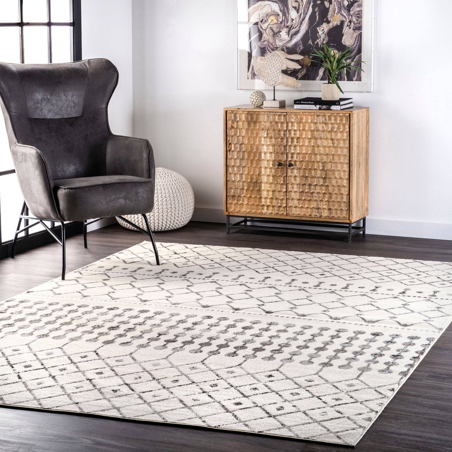 Zola Modern Trellis Area Rug