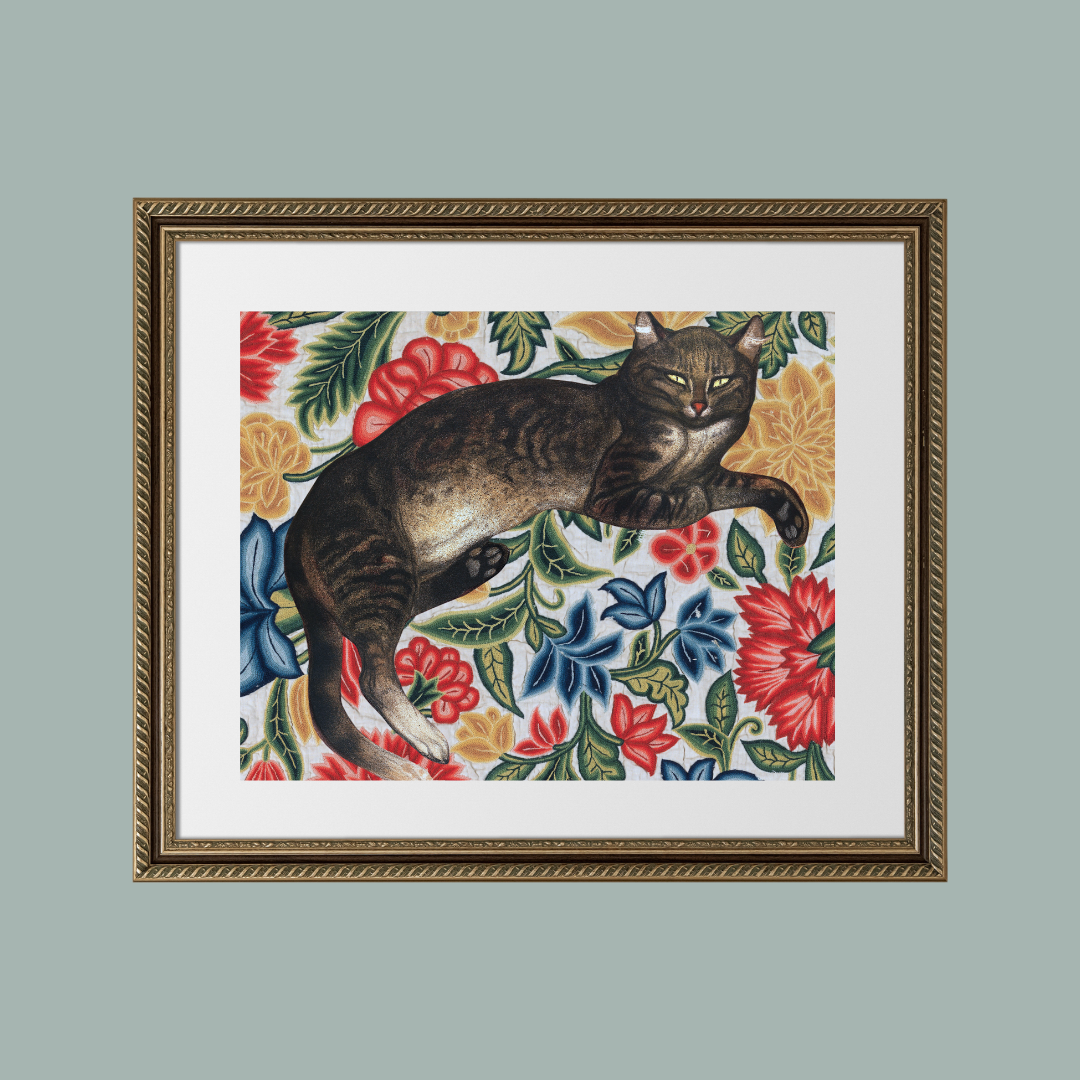 Lounging Cat Art Print