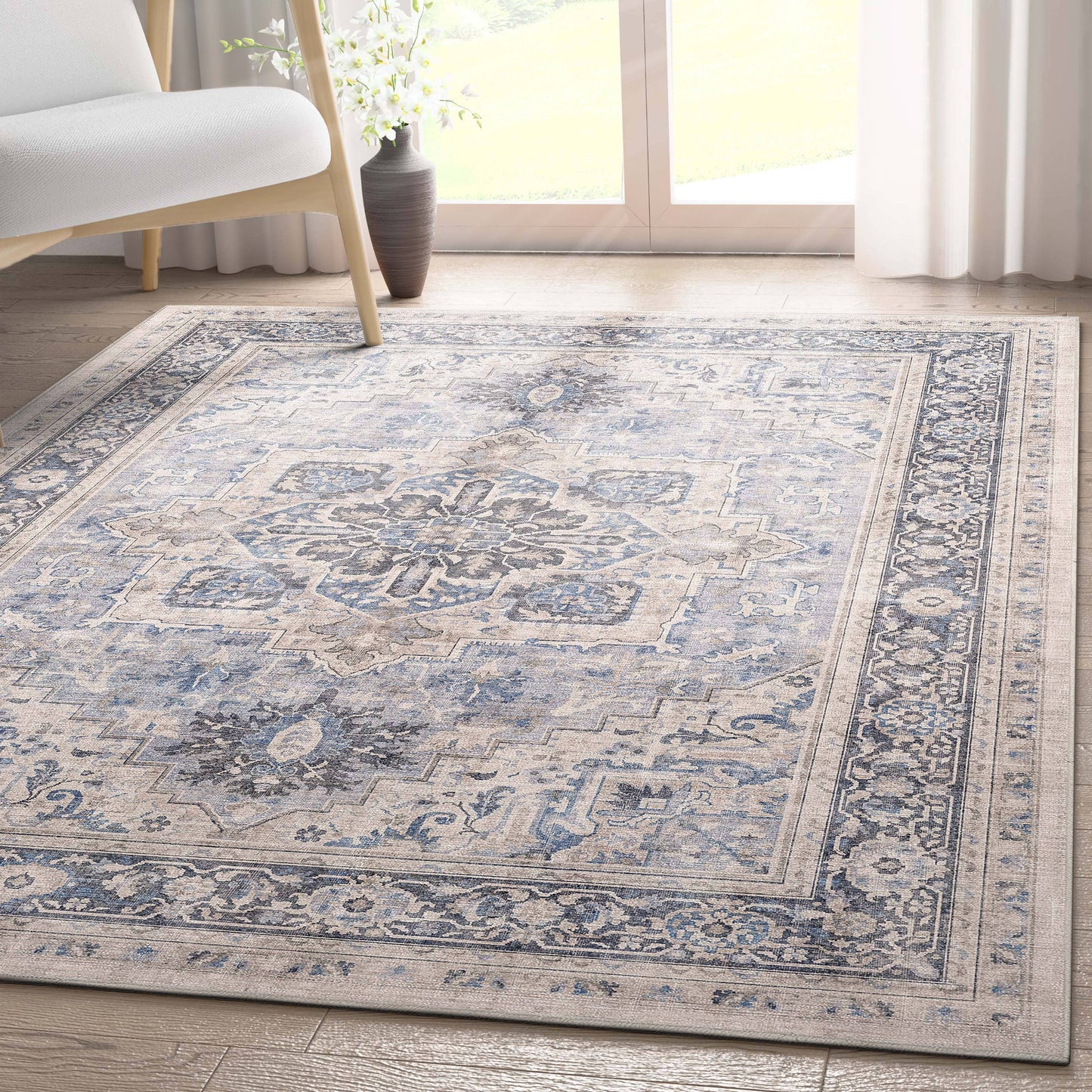 Tirana Vintage Medallion Oriental Flat-Weave Rug