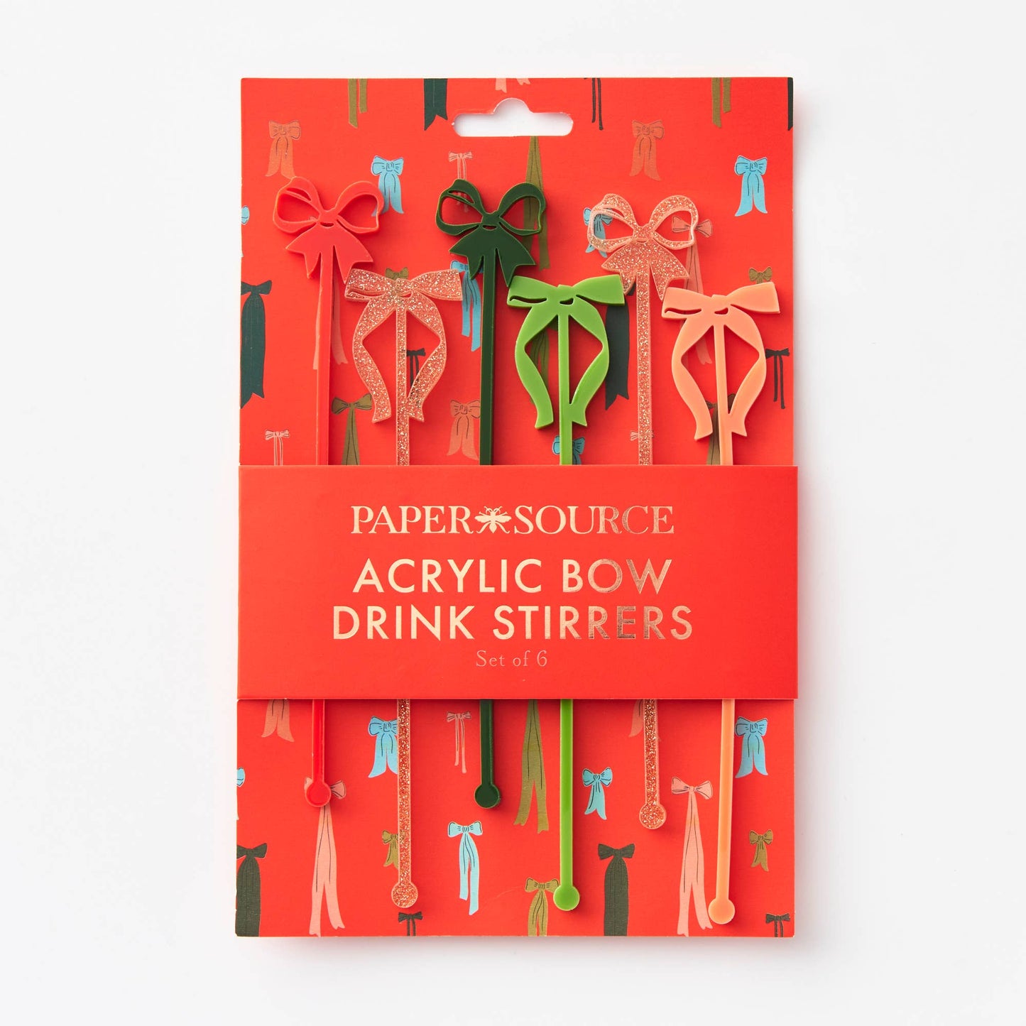 Paper Source Acrylic Bow Drink Stirrers